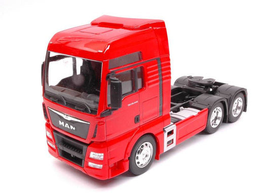 MODELLINO IN SCALA COMPATIBILE CON MAN TGX (6x4) RED 1:32 WELLY WE32650LR MODEL