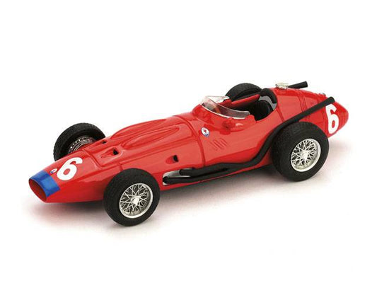 SCALE MODEL COMPATIBLE WITH MASERATI 250F J.BEHRA 1957 N.6 14th GPITALIA 1:43 BRUMM BM0223B