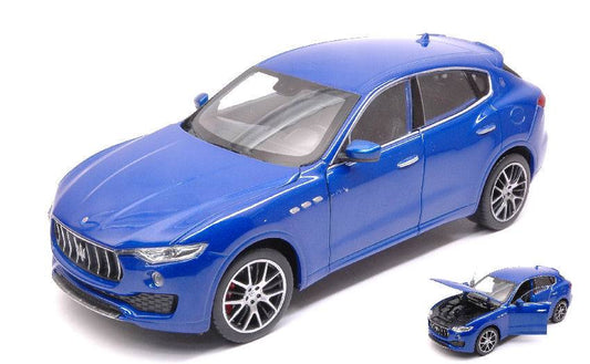 SCALE MODEL COMPATIBLE WITH MASERATI LEVANTE 2016 BLUE 1:24-27 WELLY WE24078BL
