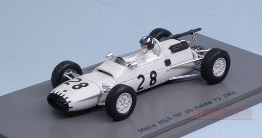 SCALE MODEL COMPATIBLE WITH MATRA MS5 G.HILL 1966 N.28 GRAND PRIX DE REIMS F2 1:43 SPARK MODEL S5411