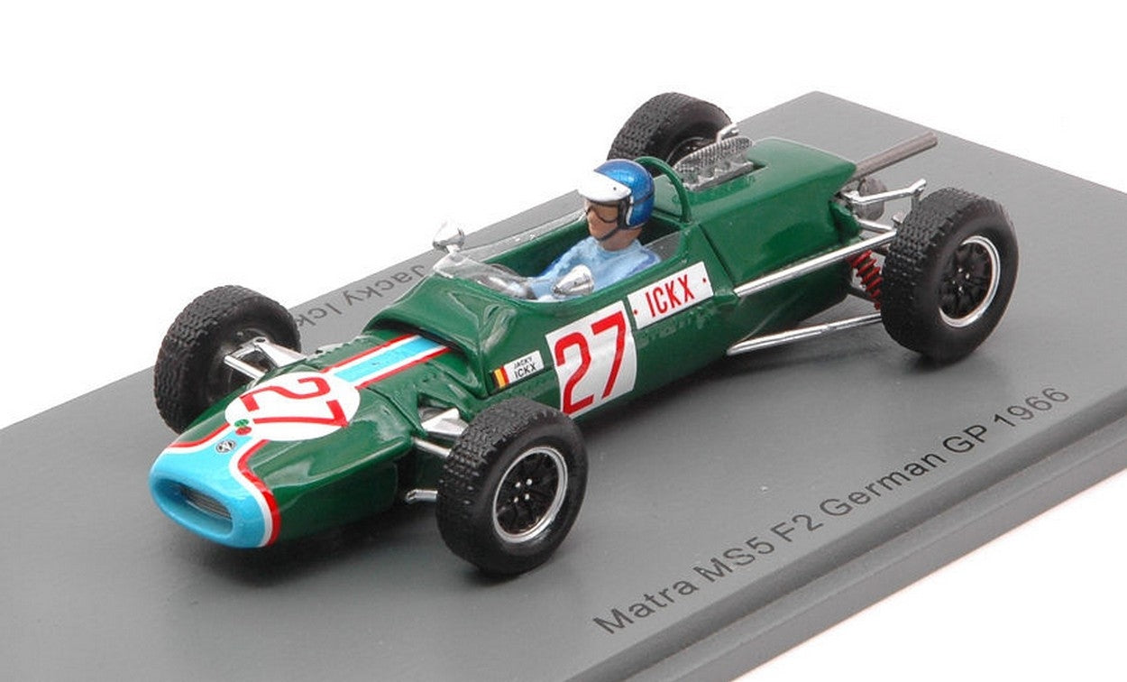 SCALE MODEL COMPATIBLE WITH MATRA MS5 JACKY ICKX 1966 N.27 F2 GERMAN GP 1:43 SPARK MODEL S4309