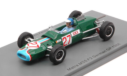 SCALE MODEL COMPATIBLE WITH MATRA MS5 JACKY ICKX 1966 N.27 F2 GERMAN GP 1:43 SPARK MODEL S4309