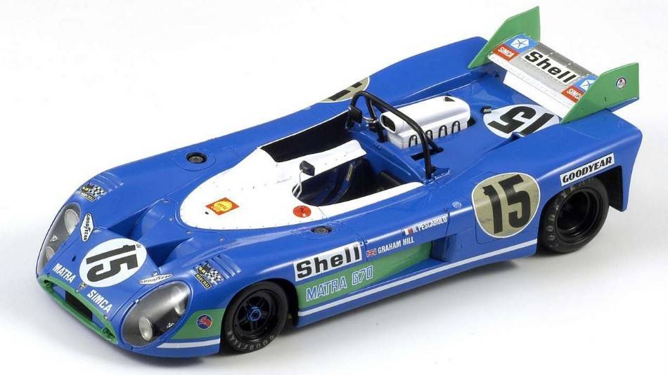 SCALE MODEL COMPATIBLE WITH MATRA SIMCA N.15 WINNER LM 1972 H.PESCAROLO-G.HILL 1:18 SPARK MODEL 18LM72