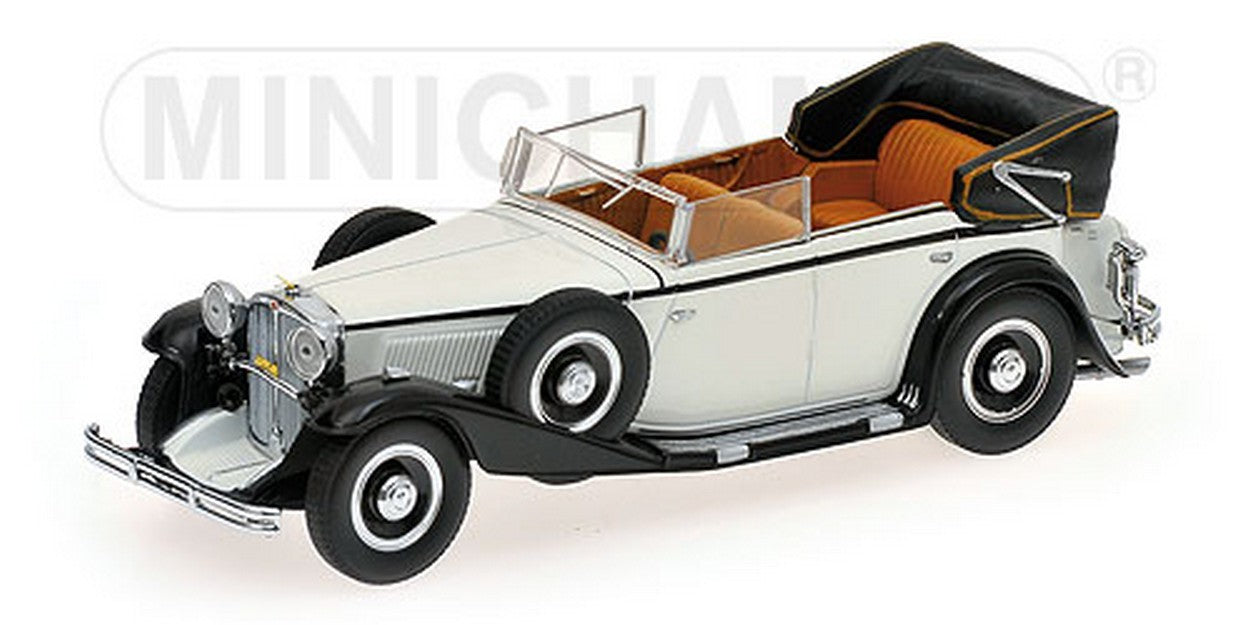 MODELLINO IN SCALA COMPATIBILE CON MAYBACH ZEPPELIN 1932 WHITE & BLACK 1:43 MINICHAMPS PM436039407