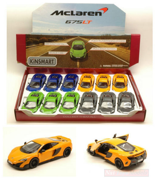 SCALE MODEL COMPATIBLE WITH MC LAren 675 LT 2016 1:36 KINSMART KT5392D