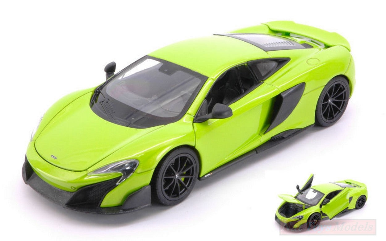 SCALE MODEL COMPATIBLE WITH MC LAren 675 lt 2017 LIGHT GREEN 1:24 WELLY WE24089GN