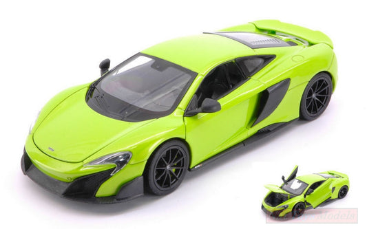 SCALE MODEL COMPATIBLE WITH MC LAren 675 lt 2017 LIGHT GREEN 1:24 WELLY WE24089GN