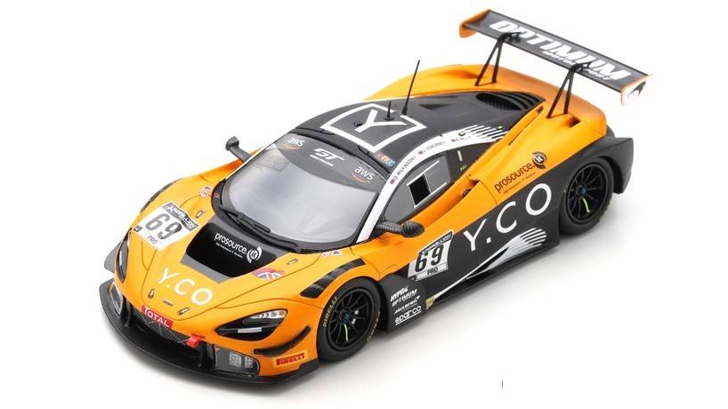 MODELE REDUIT COMPATIBLE AVEC MC LAREN 720S GT3 N.69 24 H SPA 2020 WILKINSON-OSBORNE-BELL 1:43 SPARK MODEL SB405