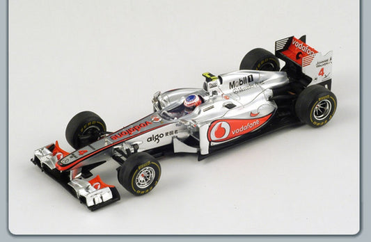 MODELLINO IN SCALA COMPATIBILE CON MC LAREN J.BUTTON 2011 N.4 WINNER HUNGARIAN GP 1:43 SPARK MODEL S3029