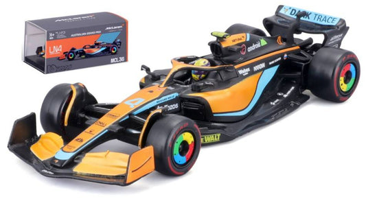 SCALE MODEL COMPATIBLE WITH MC LAren MCL 36 N.4 LANDO NORRIS 2022 SIGNATURE W/HELMET 1:43 BURAGO BU38064N