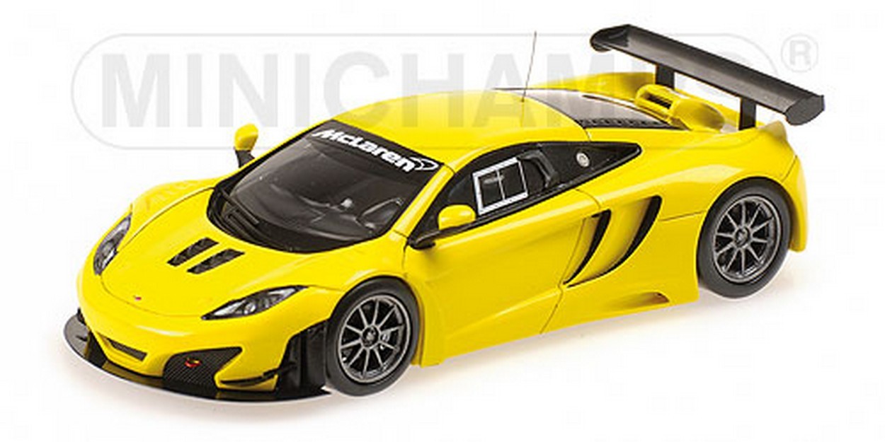 MODELLINO IN SCALA COMPATIBILE CON MC LAREN MP4-12C GT3 2012 YELLOW 1:43 MINICHAMPS PM437121396