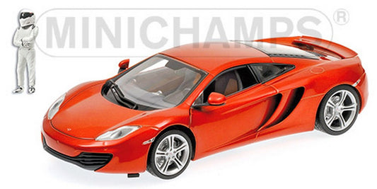 SCALE MODEL COMPATIBLE WITH MC LAREN MP4-12C TOP GEAR 2011 ORANGE W/FIGURE 1:18 MINICHAMPS PM519101330