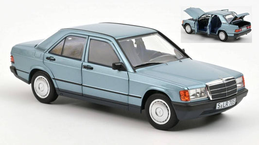 SCALE MODEL COMPATIBLE WITH MERCEDES 190 AND 1984 LIGHT BLUE METALLIC 1:18 NOREV NV183828