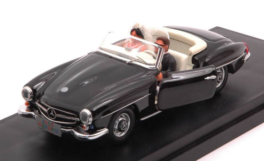 MODELLINO IN SCALA COMPATIBILE CON MERCEDES 190 SL 1955 OGGI SPOSI/JUST MARRIED 1:43 RIO RI4656P
