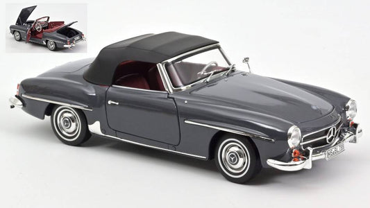 MODELLINO IN SCALA COMPATIBILE CON MERCEDES 190 SL 1957 GREY 1:18 NOREV NV183402