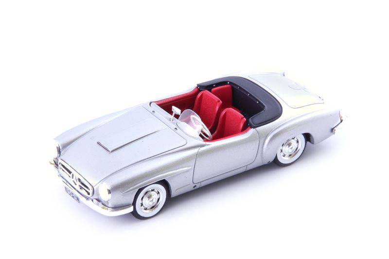 MODELLINO IN SCALA COMPATIBILE CON MERCEDES 190 SL SPEEDSTER 1954 SILVER 1:43 AVENUE43 AVN60059