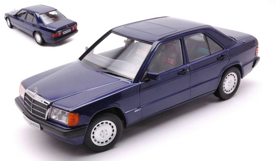 SCALE MODEL COMPATIBLE WITH MERCEDES 190E 1.8 AVANTGARDE W201 1993 BLUE 1:18 TRIPLE 9 T9-1800312