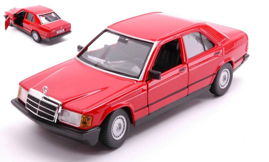 SCALE MODEL COMPATIBLE WITH MERCEDES 190E 1987 RED 1:24 BURAGO BU21103R
