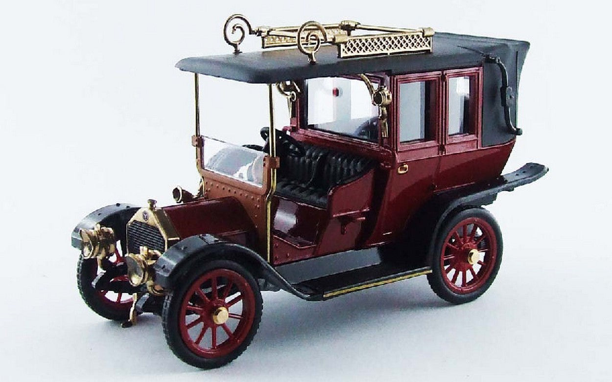 MODELLINO IN SCALA COMPATIBILE CON MERCEDES 20-35 PS 1909 DARK RED 1:43 RIO RI4453