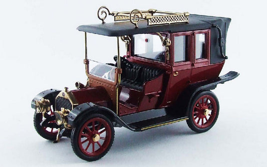 MODELLINO IN SCALA COMPATIBILE CON MERCEDES 20-35 PS 1909 DARK RED 1:43 RIO RI4453