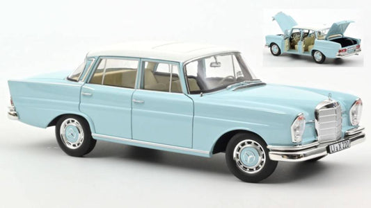 SCALE MODEL COMPATIBLE WITH MERCEDES 220 S 1965 LIGHT BLUE 1:18 NOREV NV183920