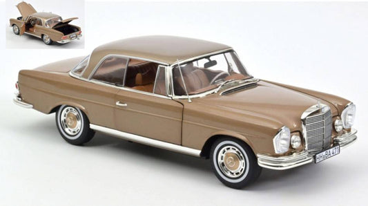 MODELLINO IN SCALA COMPATIBILE CON MERCEDES 250 SE COUPE' 1969 GOLD METALLIC 1:18 NOREV NV183759