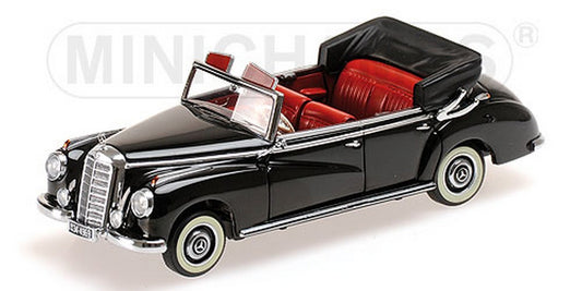 MODELLINO IN SCALA COMPATIBILE CON MERCEDES 300 CABRIO W186 1952 BLACK 1:43 MINICHAMPS PM437032130