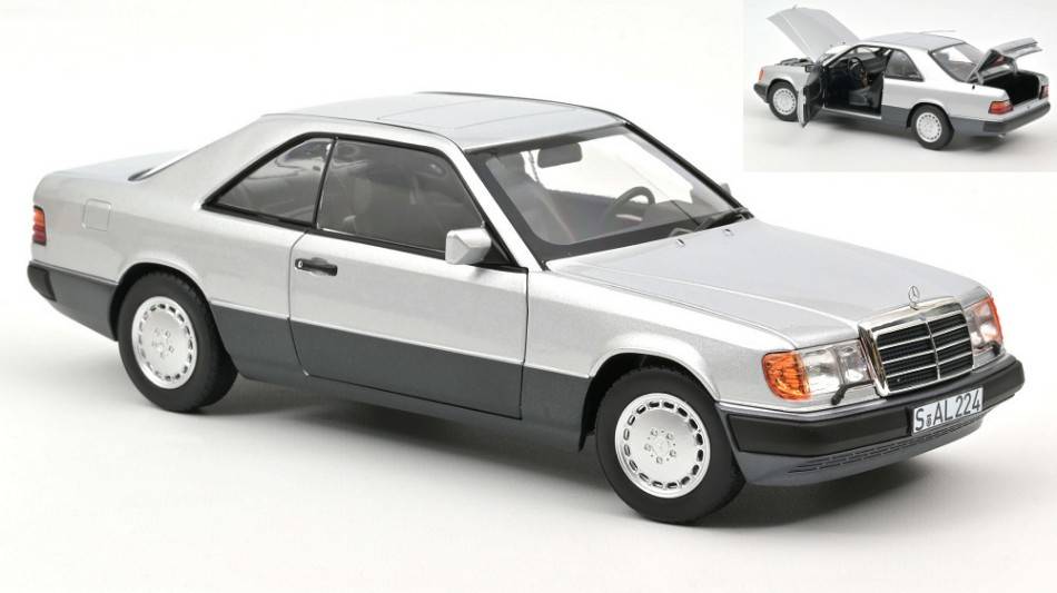 SCALE MODEL COMPATIBLE WITH MERCEDES 300 CE-24 COUPE' 1990 SILVER 1:18 NOREV NV183880