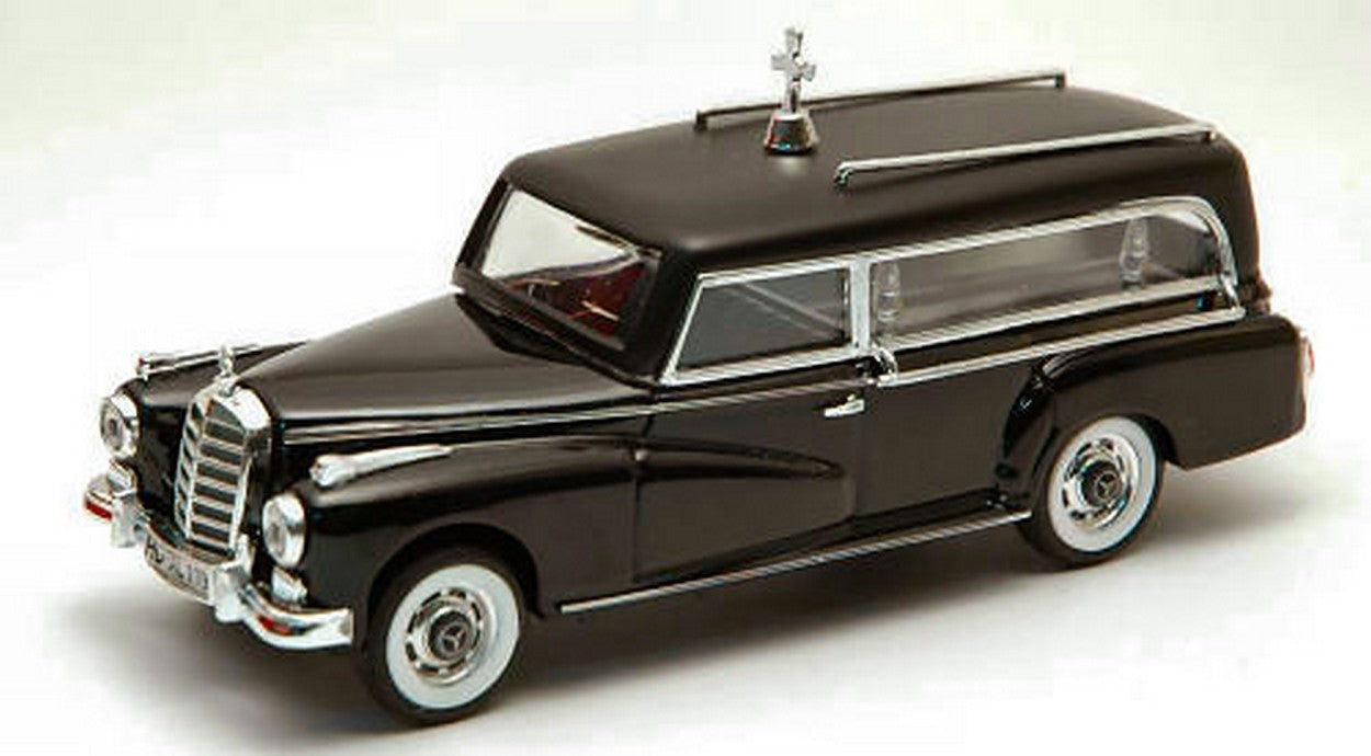 SCALE MODEL COMPATIBLE WITH MERCEDES 300 D FUNERAL POMPE 1960 1:43 RIO RI4137