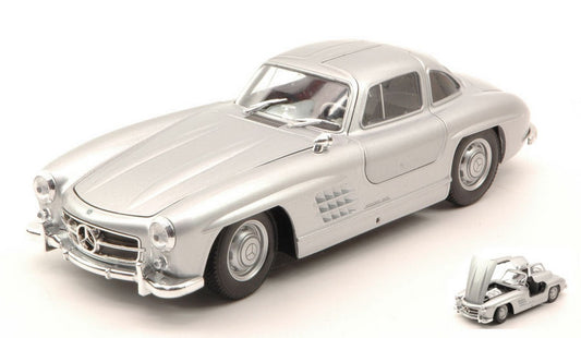 SCALE MODEL COMPATIBLE WITH MERCEDES 300 SL 1954 SILVER 1:24 WELLY WE24064S