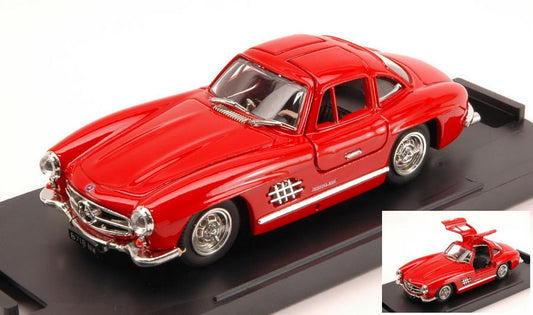 SCALE MODEL COMPATIBLE WITH MERCEDES 300 SL GULLWING STREET 1954 RED 1:43 BANG BG7088