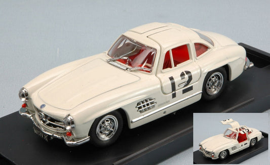 MODELE REDUIT COMPATIBLE AVEC MERCEDES 300 SL N.12 RALLYE DE SESTRIERES 1957 CLAUDE LE GUEZEC 1:43 BANG BG7191