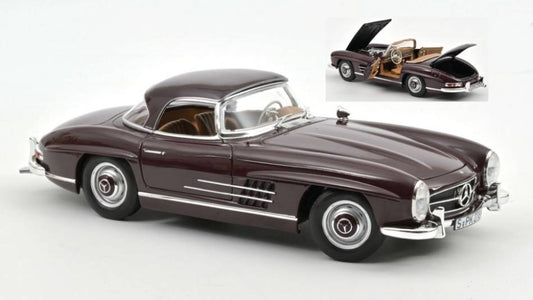 SCALE MODEL COMPATIBLE WITH MERCEDES 300 SL ROADSTER 1957 RED 1:18 NOREV NV183891