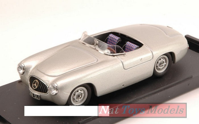 MODELLINO IN SCALA COMPATIBILE CON MERCEDES 300 SL SPIDER PRESENTATION 1952 TWO SEATER SILVER 1:43 BANG BG7200