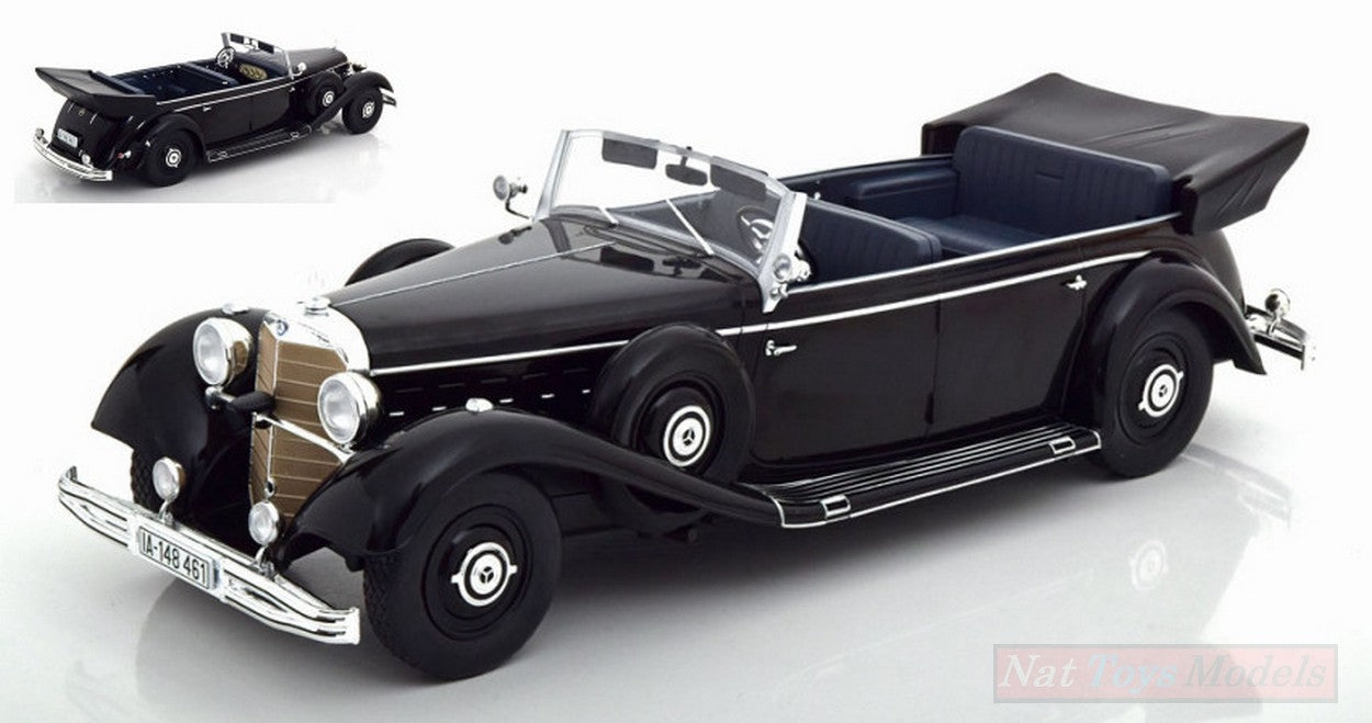 MODELLINO IN SCALA COMPATIBILE CON MERCEDES 770 (W150) CONVERTIBLE BLACK 1:18 MODELCARGROUP MCG18207