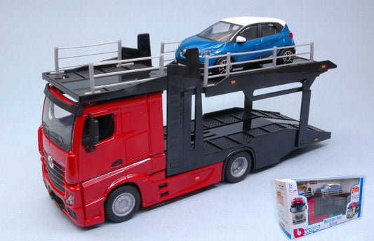 MODELLINO IN SCALA COMPATIBILE CON MERCEDES ACTROS 2545 BISARCA RED W/1 CAR 1:43 BURAGO BU31466R