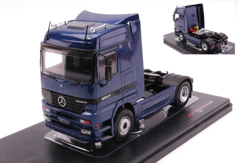 MODELE REDUIT COMPATIBLE AVEC MERCEDES ACTROS MP1 1995 MET.DARK BLUE 1:43 IXO MODEL TR121