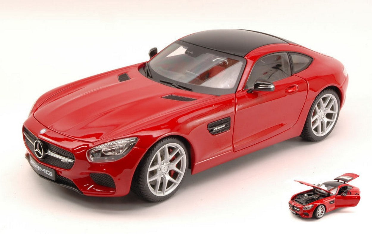 MODELLINO IN SCALA COMPATIBILE CON MERCEDES AMG GT 2014 RED EXCLUSIVE SERIES 1:18 MAISTO MI38131R