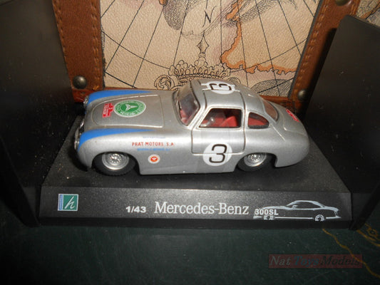 modellino editoria Mercedes Benz 300SL Silver Classic 1:43 EDITORIA