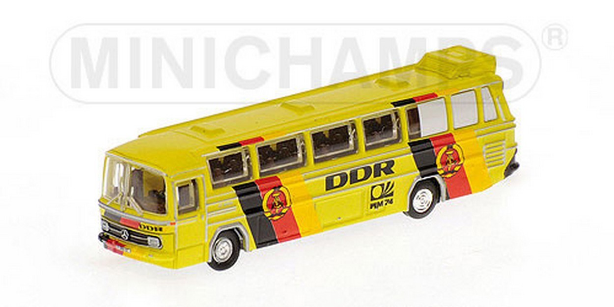 SCALE MODEL COMPATIBLE WITH MERCEDES BUS O302 FOOTBALL WORLD CUP 1974 DDR 1:160 MINICHAMPS PM169035184
