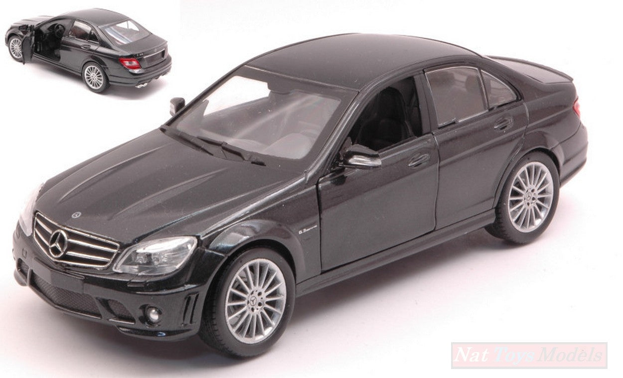 SCALE MODEL COMPATIBLE WITH MERCEDES C CLASS 2008 AMG BLACK 1:24 NEW RAY NY71083BK