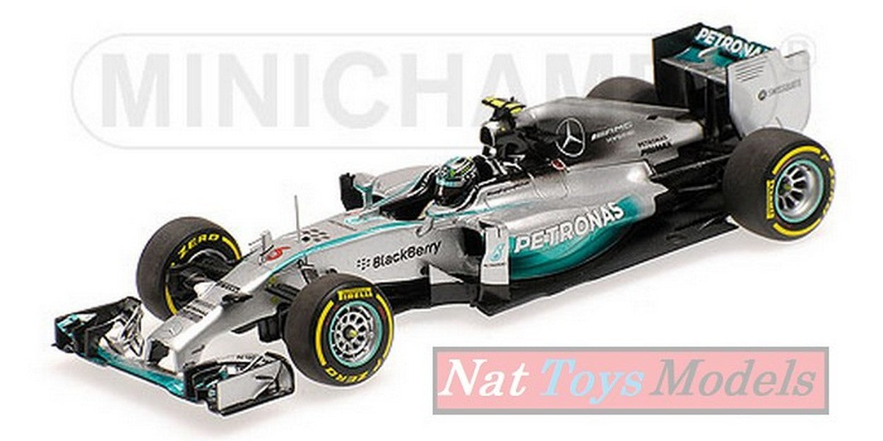 MODELLINO IN SCALA COMPATIBILE CON MERCEDES F1 W05 N.ROSBERG 2014 N.6 14th ABU DHABI GP 1:43 MINICHAMPS PM410140406