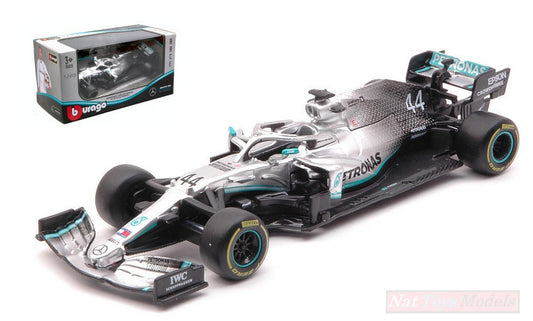 SCALE MODEL COMPATIBLE WITH MERCEDES F1 W10 LEWIS HAMILTON 2019 N.44 1:43 BURAGO BU38036H
