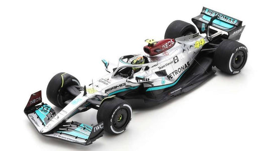 SCALE MODEL COMPATIBLE WITH MERCEDES F1 W13 LEWIS HAMILTON 2022 N.44 2nd FRENCH GP 1:18 SPARK MODEL 18S769