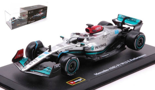 SCALE MODEL COMPATIBLE WITH MERCEDES F1 W13E N.63 2022 GEORGE RUSSELL SIGNATURE 1:43 BURAGO BU38066R