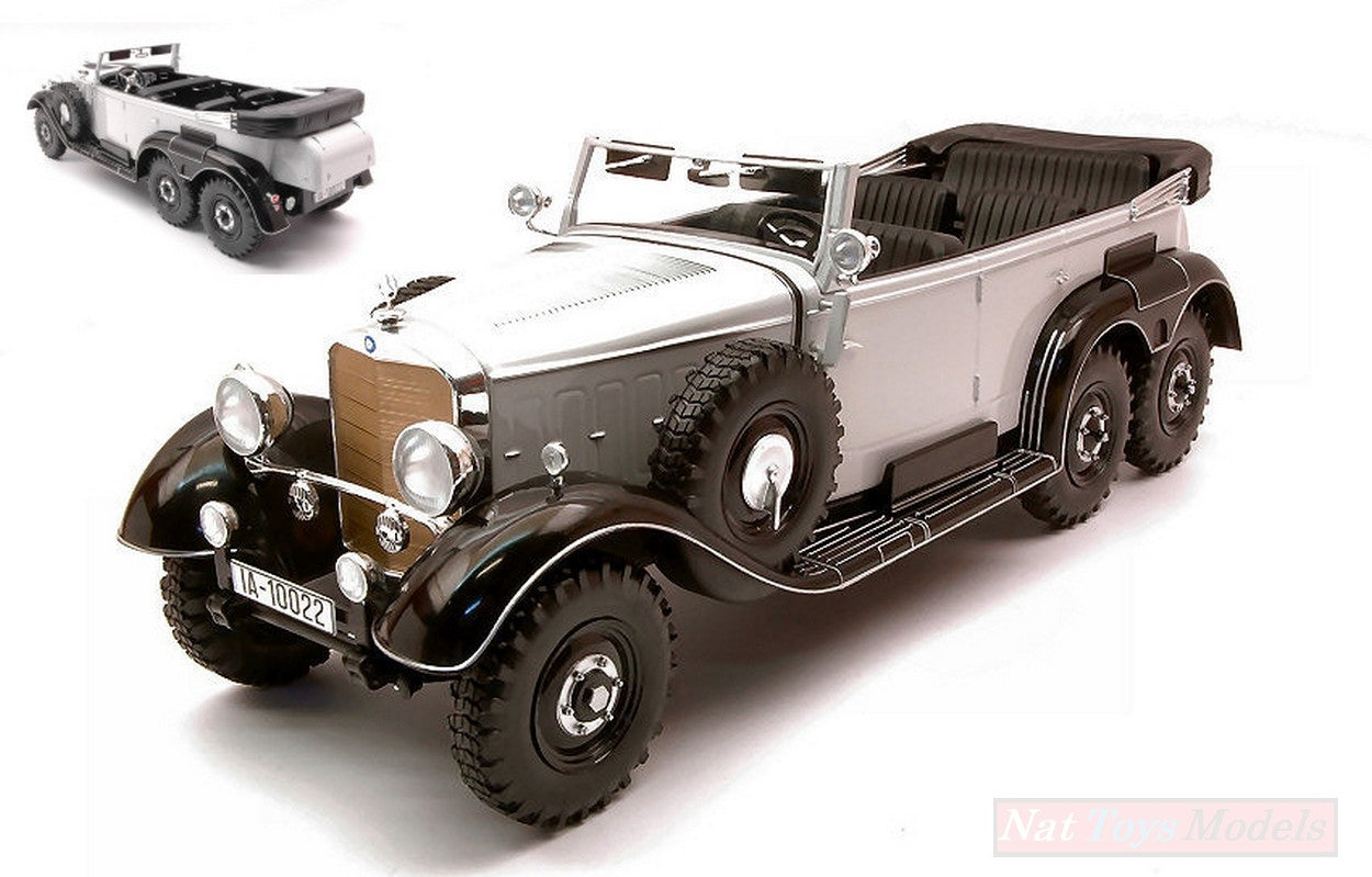 MODELLINO IN SCALA COMPATIBILE CON MERCEDES G4 (W31) LIGHT GREY/BLACK 1:18 MODELCARGROUP MCG18208