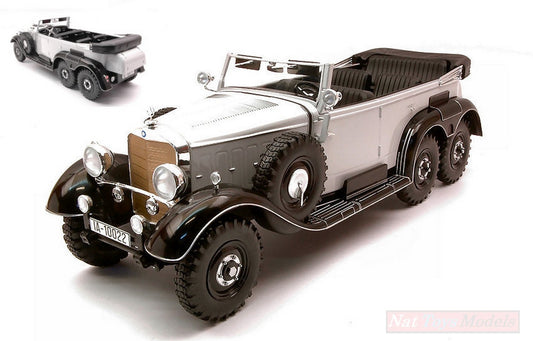 MODELLINO IN SCALA COMPATIBILE CON MERCEDES G4 (W31) LIGHT GREY/BLACK 1:18 MODELCARGROUP MCG18208