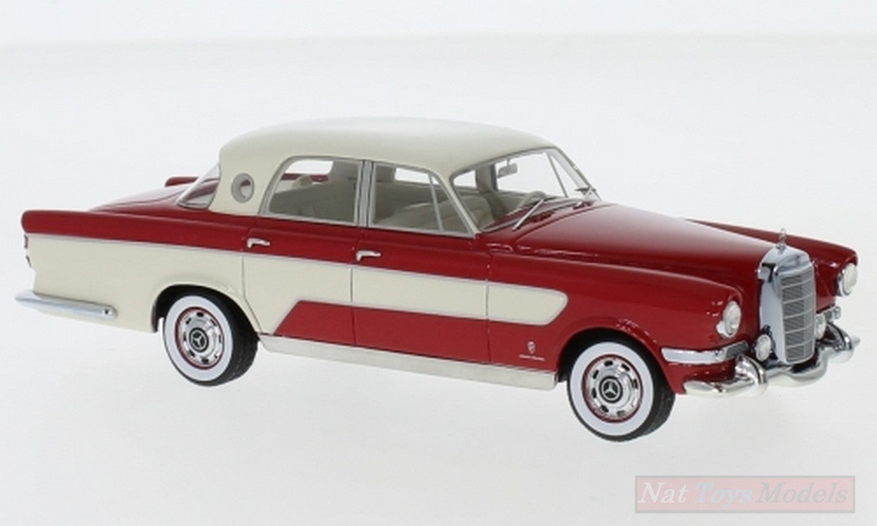 MODELLINO IN SCALA COMPATIBILE CON MERCEDES GHIA 300C BERLINA 1956 RED/BEIGE 1:43 NEO SCALE MODELS NEO47290