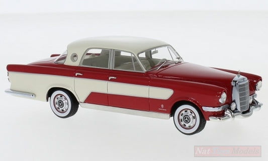 MODELLINO IN SCALA COMPATIBILE CON MERCEDES GHIA 300C BERLINA 1956 RED/BEIGE 1:43 NEO SCALE MODELS NEO47290