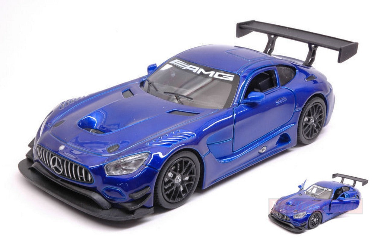 SCALE MODEL COMPATIBLE WITH MERCEDES GT3 AMG 2016 METALLIC BLUE 1:24 MOTORMAX MTM73386BL